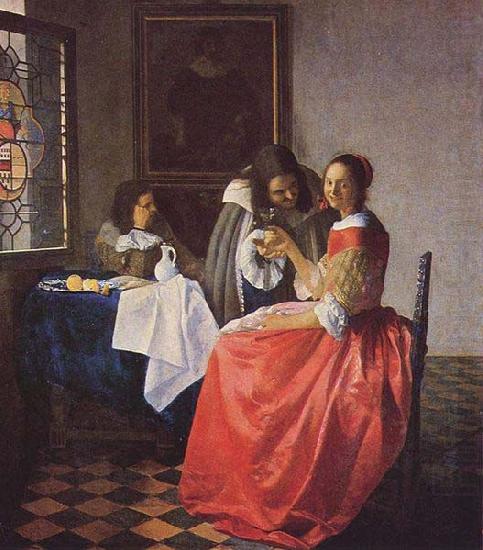Johannes Vermeer The Girl with a Wine Glass, china oil painting image